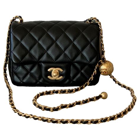 chanel small fantasy pearl flap bag|Mini flap bag, Lambskin, strass, imitation pearls & black.